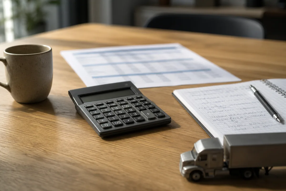 Plan de financement et documents comptables d’une jeune entreprise de transport